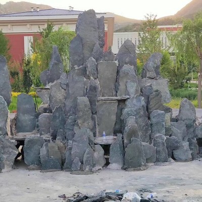 陕西人工假山与千层石景观制作 从景区到庭院的山水营造